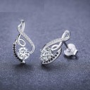 Ladies' Earrings with Stones R104 3