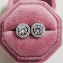 Ladies' Earrings with Zircons G343 57