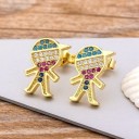 Ladies' Earrings with Zircons J452 12