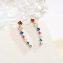 Ladies' Edge Earrings with Stones 12