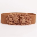 Ladies' Elastic Belt with Flower 6