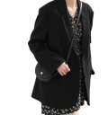 Ladies' Elegant Blazer with Collar and Buttons Plain Coloured Social Blazer Made of Polyester, Spandex and Rayon Stylish Jacket in Various Colours 9
