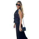 Ladies' Elegant Plain Waistcoat with Belt and Chest Pockets Stylish Waistcoat with O-Neck Button Fastening Available in Various Colours 14