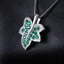 Ladies' Emerald Leaf Pendant 3
