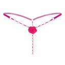 Ladies' Erotic G-String with Pearl Strings Decorative Rose at the Front Imitation Pearls One Size Nylon with Spandex 6