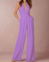 Ladies' Evening Jumpsuit with Exposed Back A2078 7