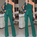 Ladies' Evening Jumpsuit with Exposed Shoulder 9
