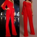 Ladies' Evening Jumpsuit with Exposed Shoulder 14
