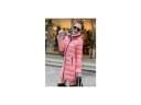 Ladies' Extended Winter Coat with Hood Fitted Quilted Cut Grey Cuffs and Hood Lining Black Zip Polyester and Cotton 6