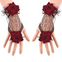 Ladies' Fingerless Gloves with Roses 1