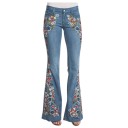 Ladies' Flared Jeans with Patches 2