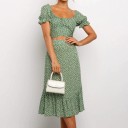 Ladies' Floral Crop Top and Skirt B1099 6