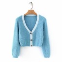 Ladies' Fluffy Sweater with Buttons G222 2