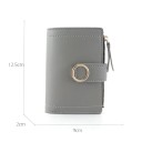 Ladies' Folding Wallet 9 x 12.5 x 2 cm Buckle Fastening Zipped Pocket Quality Synthetic Leather Practical Design 5