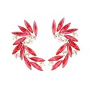 Ladies' Framed Earrings with Stones H809 12