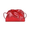 Ladies' Gathered Crossbody Handbag with Glossy Grainy Surface Soft Shape Thin Shoulder Strap PU Leather and Polyester 24 x 16 x 7 cm 2
