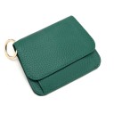 Ladies' Genuine Leather Key Wallet with Flap and Metal Ring Small Pocket Pouch 13 x 10 x 2.5 cm For Handbag or Pocket 5