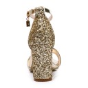 Ladies' Glitter Sandals with Sequins 8