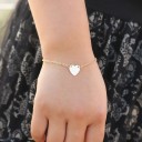 Ladies' Gold-Plated Bracelet - Heart 3