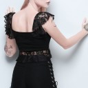 Ladies' Gothic Crop Top with Lace 5