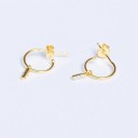 Ladies' Half-Circle Earrings with Stones 2