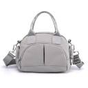 Ladies' Handbag 23 x 11 x 18 cm With a Rounded Shape Two Short Handles for Hand Carry Adjustable Shoulder Strap Front Zip Pocket 3