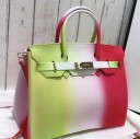 Ladies' handbag 29 x 15 x 21 cm With a smooth colour gradient Two handles for hand carrying Shoulder strap Flap with a belt and golden hardware 5