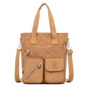 Ladies' Handbag for Carrying by Hand or Over the Shoulder with Detachable Strap Nylon Handbag with Zip Pockets and Internal Compartments 6