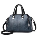 Ladies' Handbag for Hand or Shoulder Use Box Shape Two Short Handles Clip-On Strap Side Zips Stitching Artificial Leather 30 x 19 x 14 cm 6
