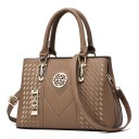 Ladies' Handbag in Artificial Leather Elegant bag with decorative medallion and pendant Adjustable shoulder strap 30 x 23 x 13.5 cm 4