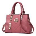 Ladies' Handbag in Artificial Leather Elegant bag with decorative medallion and pendant Adjustable shoulder strap 30 x 23 x 13.5 cm 5
