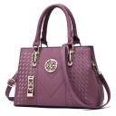 Ladies' Handbag in Artificial Leather Elegant bag with decorative medallion and pendant Adjustable shoulder strap 30 x 23 x 13.5 cm 3