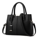 Ladies' Handbag in PU Leather Spacious Bag with Two Handles and Decorative Pendant Shoulder Strap with Buckle 31 x 24 x 13 cm 1