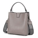Ladies' handbag with top handle and wide patterned shoulder strap Metal feet Decorative stitching 20 x 20.5 x 12 cm 5