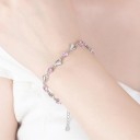 Ladies' Heart and Stone Bracelet H76 5