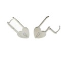 Ladies' Heart Drop Earrings with Lock 1