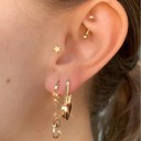 Ladies' Heart Drop Earrings with Lock 4