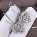 Ladies' Heart Drop Earrings with Zirconia A2736 4