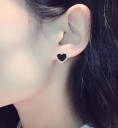 Ladies' Heart Earrings with Stones 2