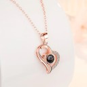 Ladies' Heart Necklace D688 4