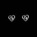 Ladies' Heart Stud Earrings G376 2