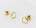 Ladies' Heart Stud Earrings G646 4