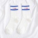 Ladies' High Socks with Stripes 1