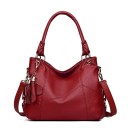 Ladies' Hobo Handbag Grainy Synthetic Leather Decorative Tassel Pendant Zip Fastening Internal Pockets 40 x 15 x 28 cm 7