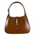 Ladies' hobo shoulder bag in crescent shape 19 x 13 x 3 cm Gold metal fastening Adjustable handle and long strap 2