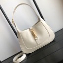 Ladies' hobo shoulder bag in crescent shape 19 x 13 x 3 cm Gold metal fastening Adjustable handle and long strap 6