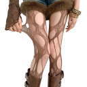 Ladies' Hole Patterned Transparent Tights Fashionable Elastic Tights with Hole Pattern Elegant Sexy Style for Evening Outfit 3