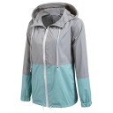 Ladies' Hooded Jacket with Back Cut-Out Colour-Blocked Design Full-Length Zip Elastic Cuffs Drawstrings in Hood and Hem 4