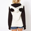 Ladies' Hoodie with Panda Motif 4