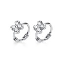 Ladies' Hoop Earrings Four-Leaf Clover 2